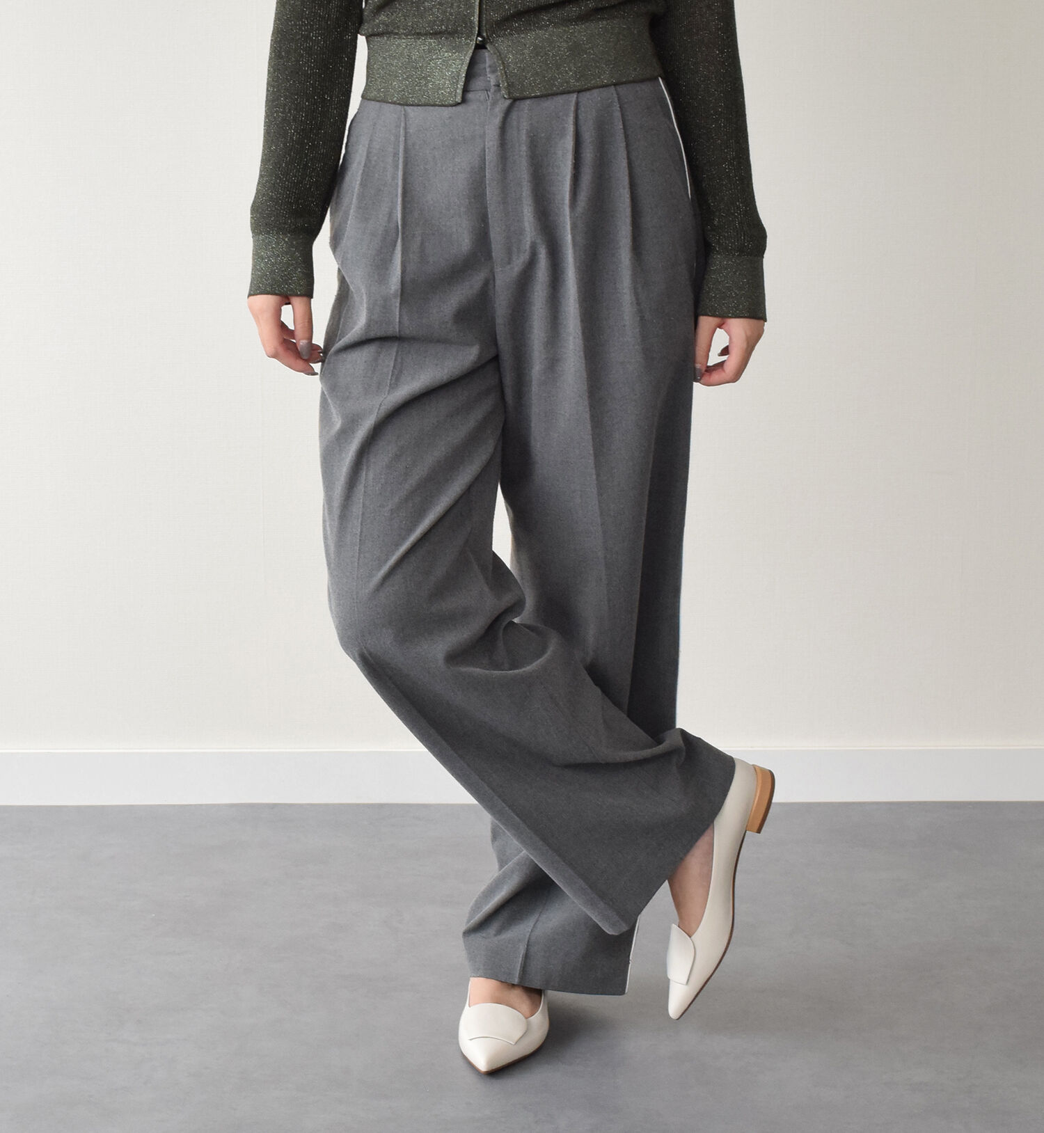 FABIO RUSCONI 「【FABIO RUSCONI】ローヒールポインテッドトウパンプス」|パンプス|