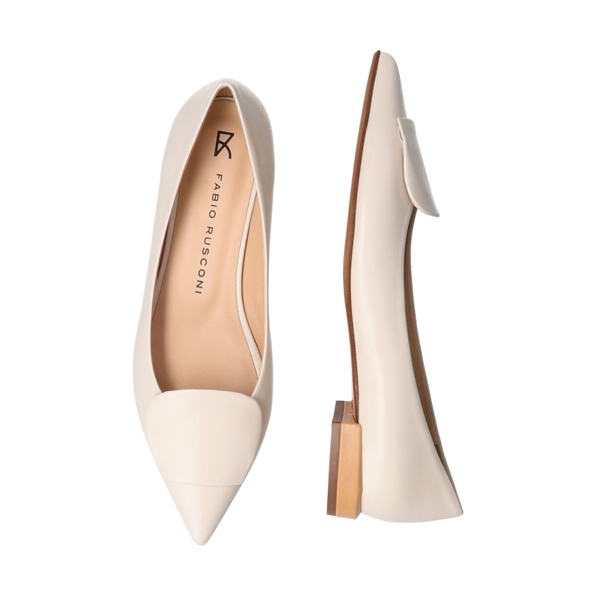 FABIO RUSCONI 「【FABIO RUSCONI】ローヒールポインテッドトウパンプス」|パンプス|