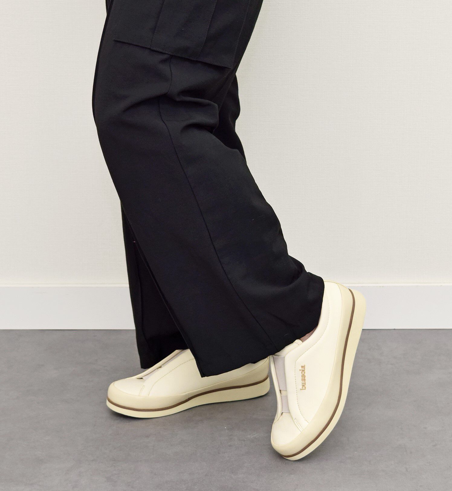 IMPORT SELECT「【bussola】撥水フラットスリッポンスニーカー」|スニーカー|