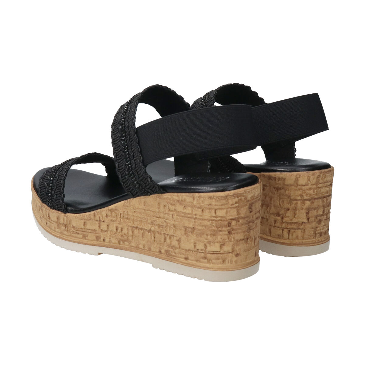 IMPORT SELECT「【ITALIAN SHOEMAKERS】ラインストーンリボン厚底サンダル」|サンダル|