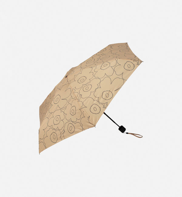 Marimekko「Mini Manual Piirto Unikko 折りたたみ傘」|その他|ブラウン&times;ブラック