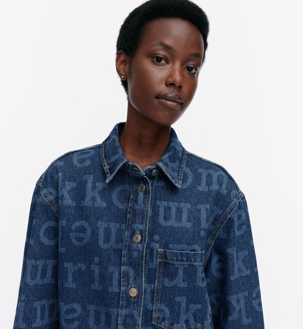 Marimekko「Maridenim Vaihe Logo シャツ」|シャツ・ブラウス|