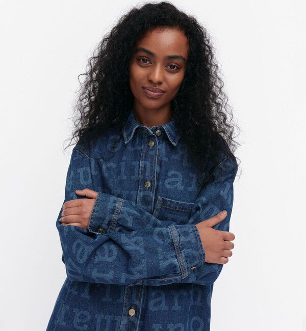 Marimekko「Maridenim Vaihe Logo シャツ」|シャツ・ブラウス|