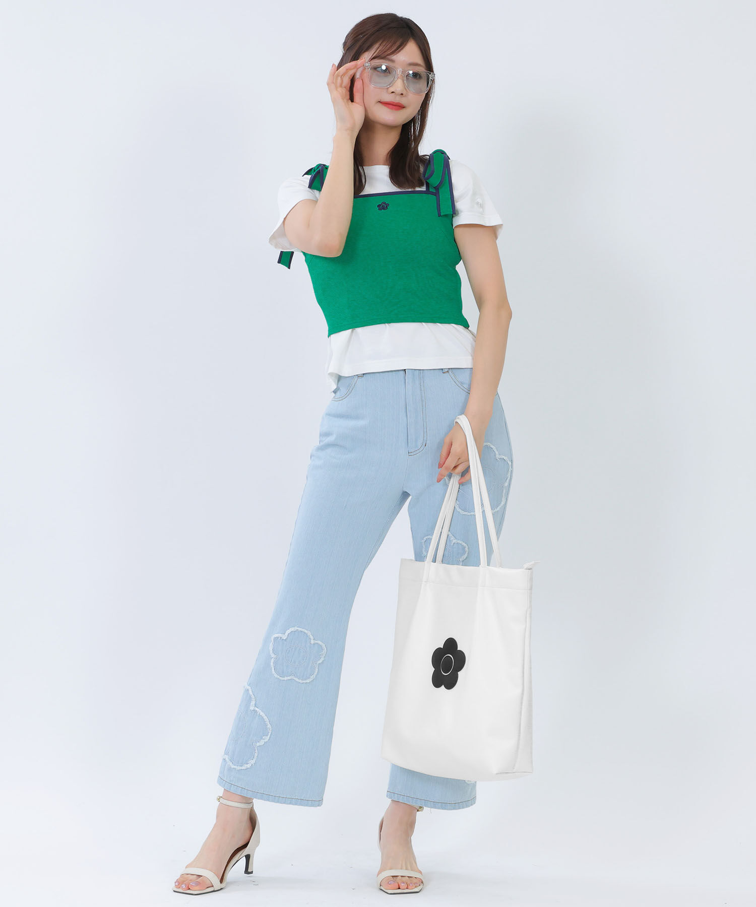 MARY QUANT「デイジーパッチソフト トート」|トートバッグ|