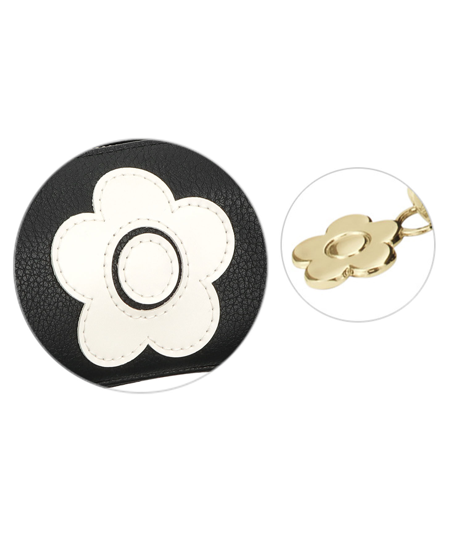 MARY QUANT「エナメルアイコンデイジーパッチ スクエアペンケース」|ポーチ|