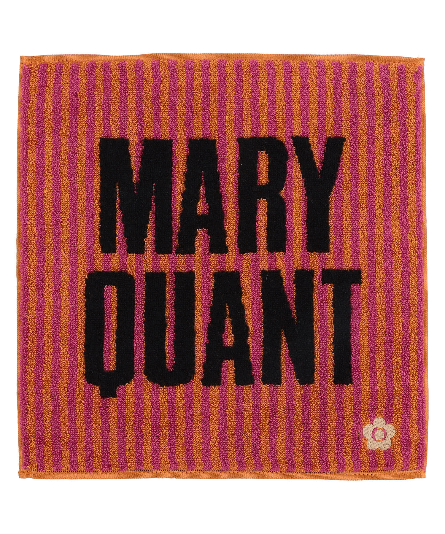 MARY QUANT「ビッグロゴ ミニタオル」|ハンカチ|オレンジ