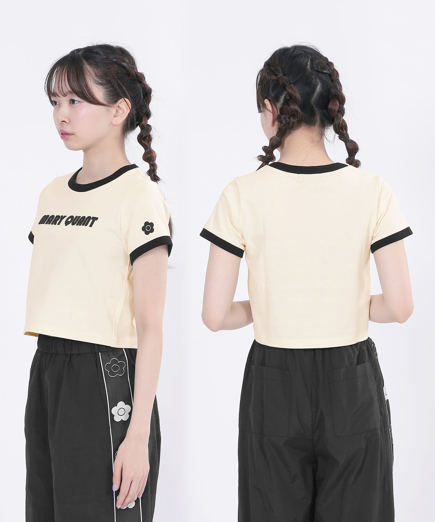 MARY QUANT「レトロロゴアップリケミニ Tシャツ」|Tシャツ・カットソー|