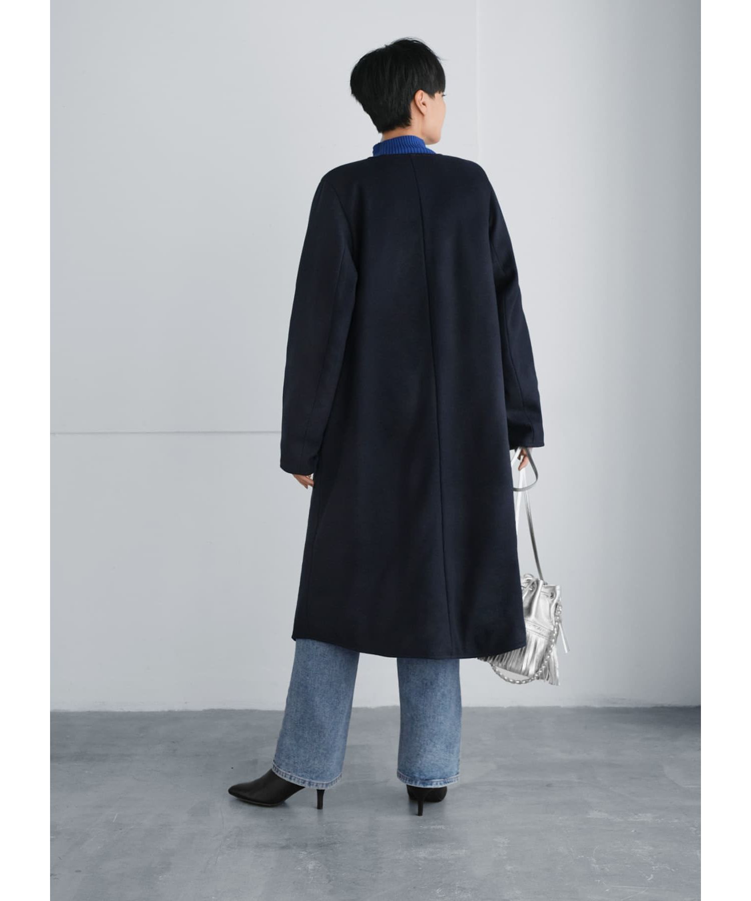 STYLE DELI「リバーシブルキルティングコート」|ノーカラーコート|