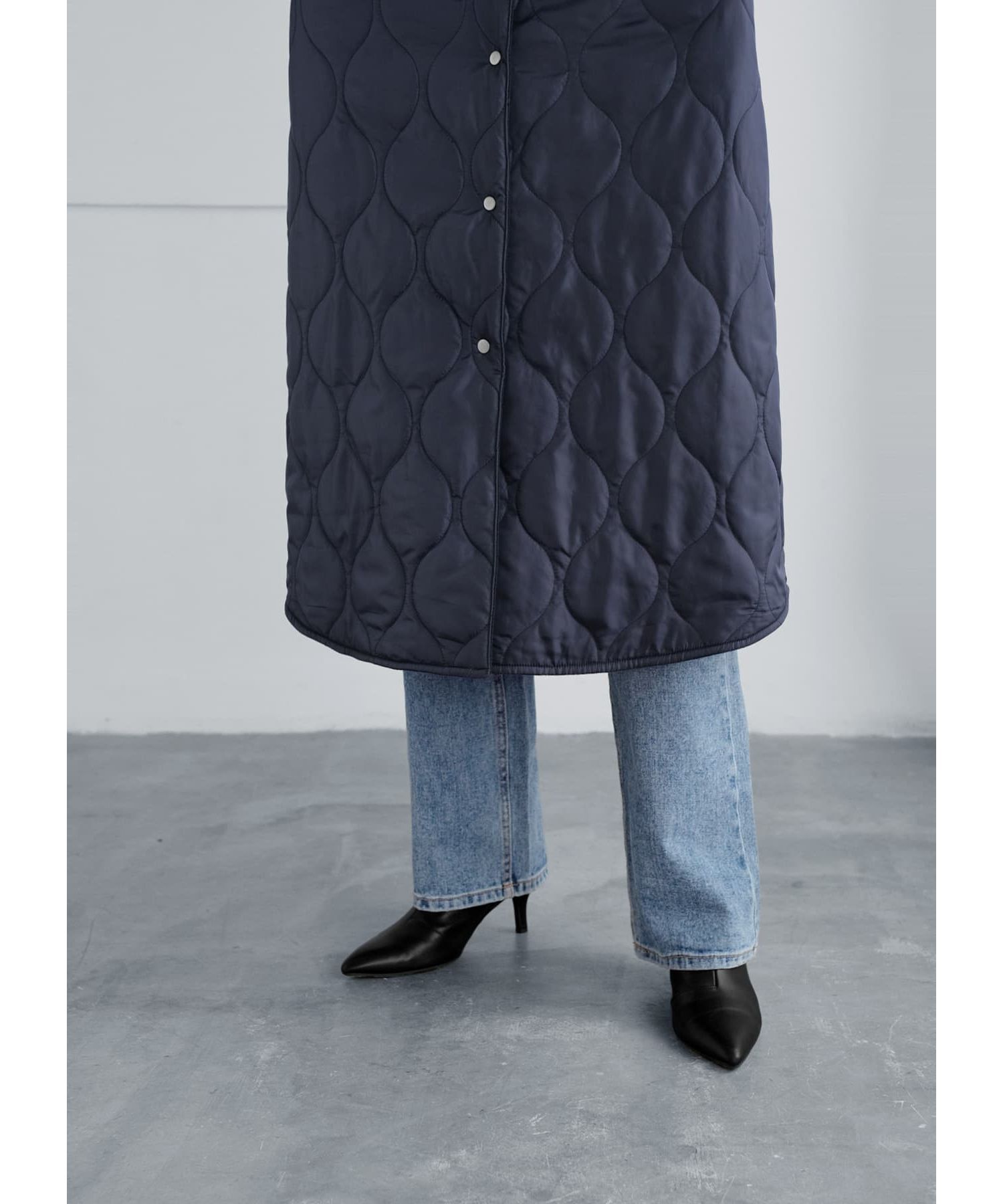 STYLE DELI「リバーシブルキルティングコート」|ノーカラーコート|