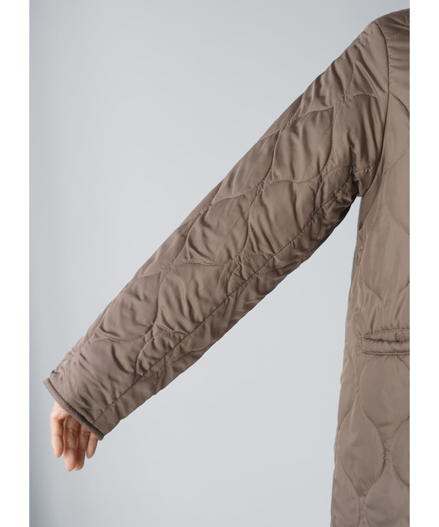 STYLE DELI「リバーシブルキルティングコート」|ノーカラーコート|