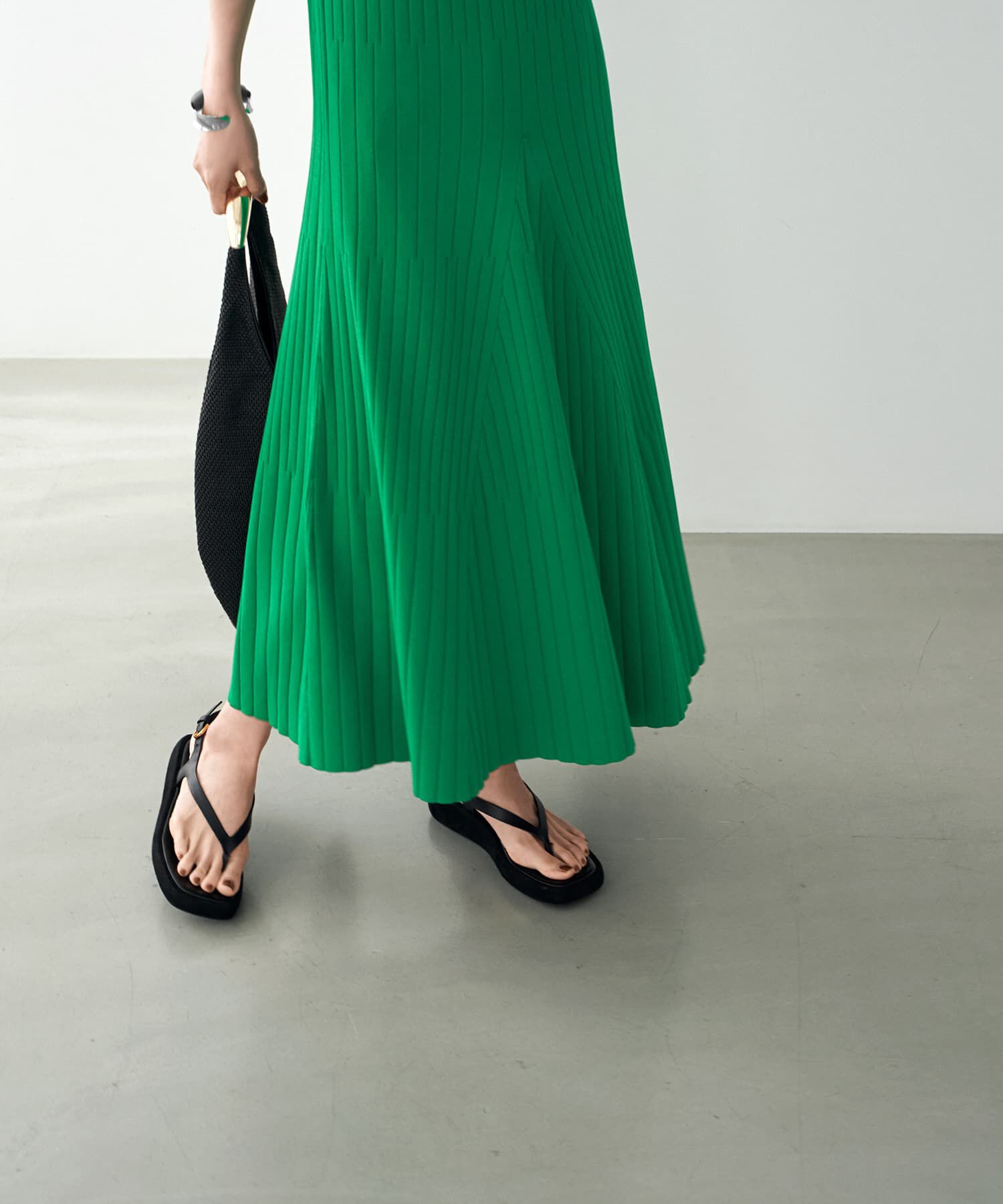 STYLE DELI「【LUXE】パネル編みフレアワンピース」|ワンピース|