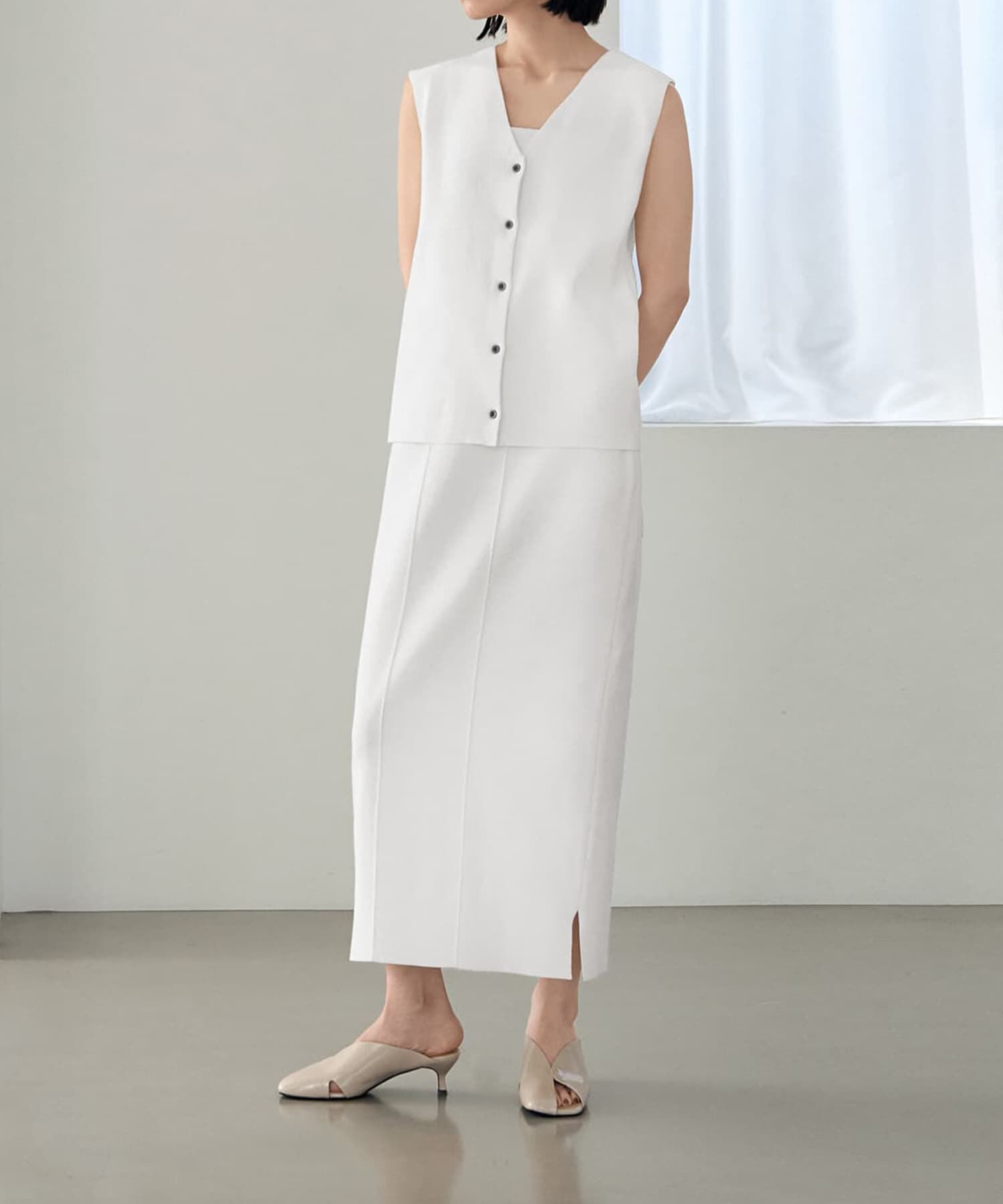 STYLE DELI「【LUXE】シャリ感ソウバリニットスカート」|タイト|