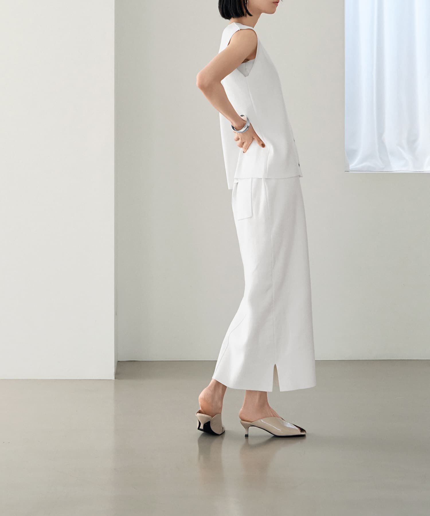 STYLE DELI「【LUXE】シャリ感ソウバリニットスカート」|タイト|