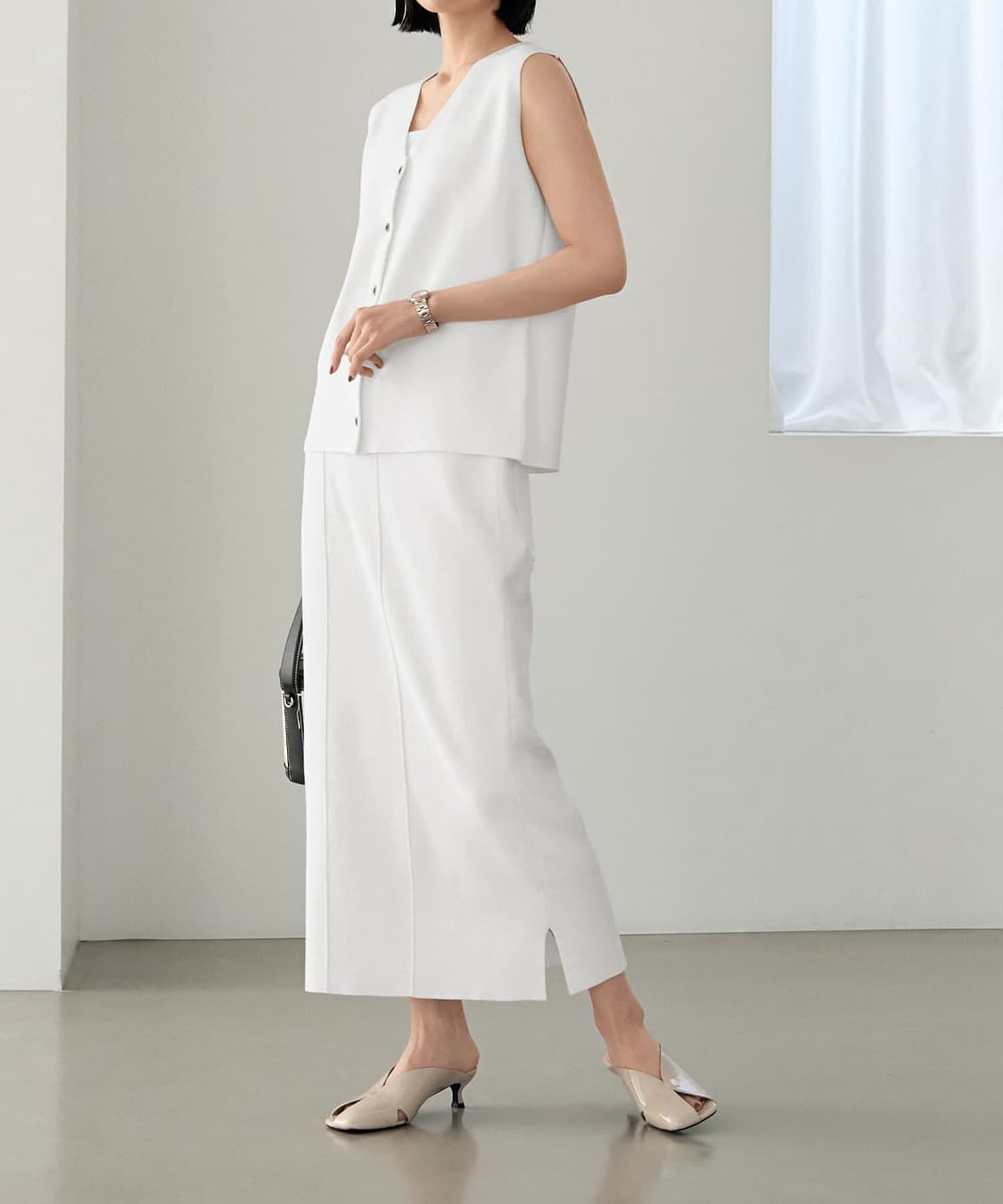 STYLE DELI「【LUXE】シャリ感ソウバリニットスカート」|タイト|