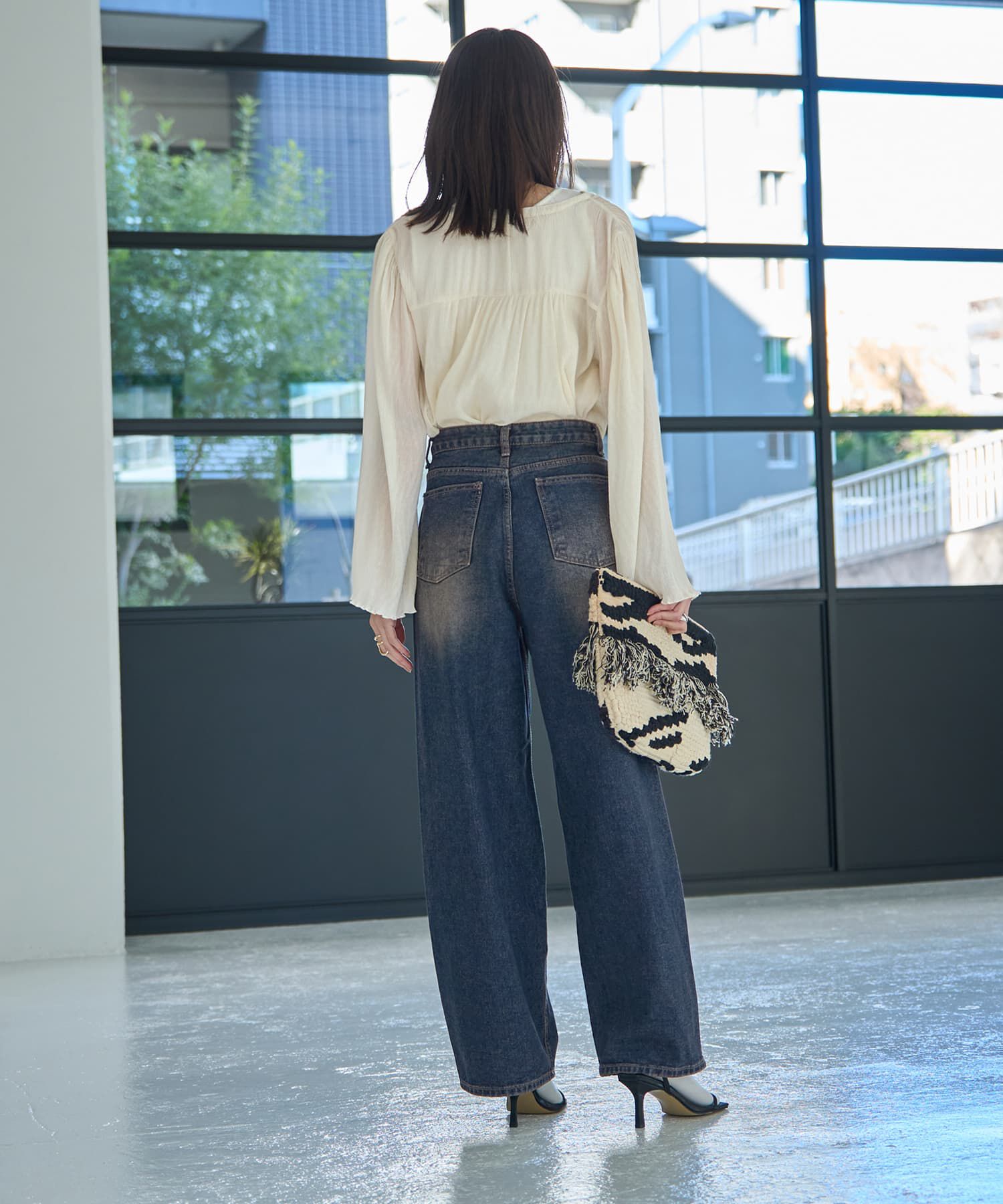 STYLE DELI「ユーズドライクワイドデニム」|デニム|