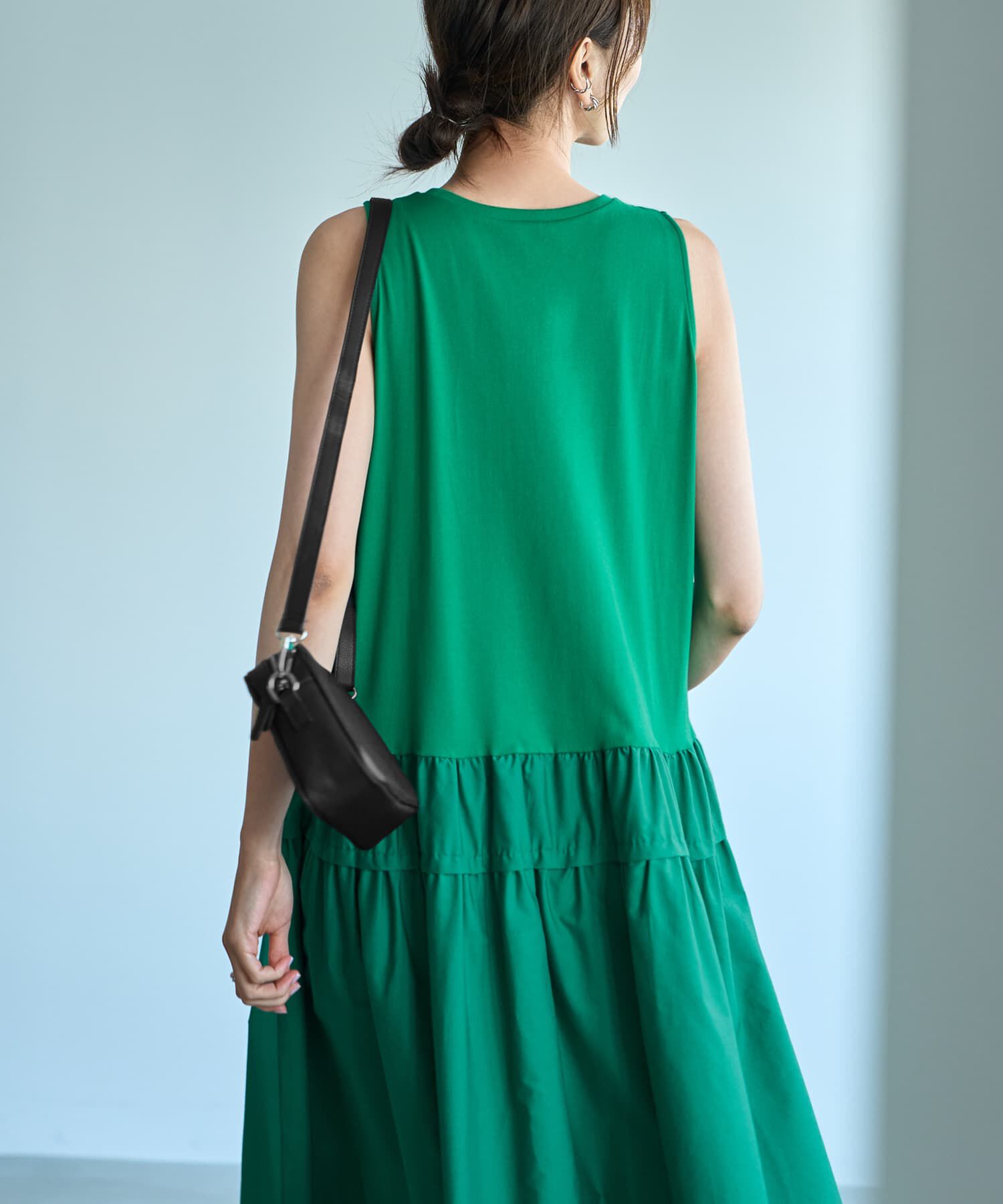 STYLE DELI「【Made in JAPAN】生地コンビボリュームスカートワンピース」|ワンピース|