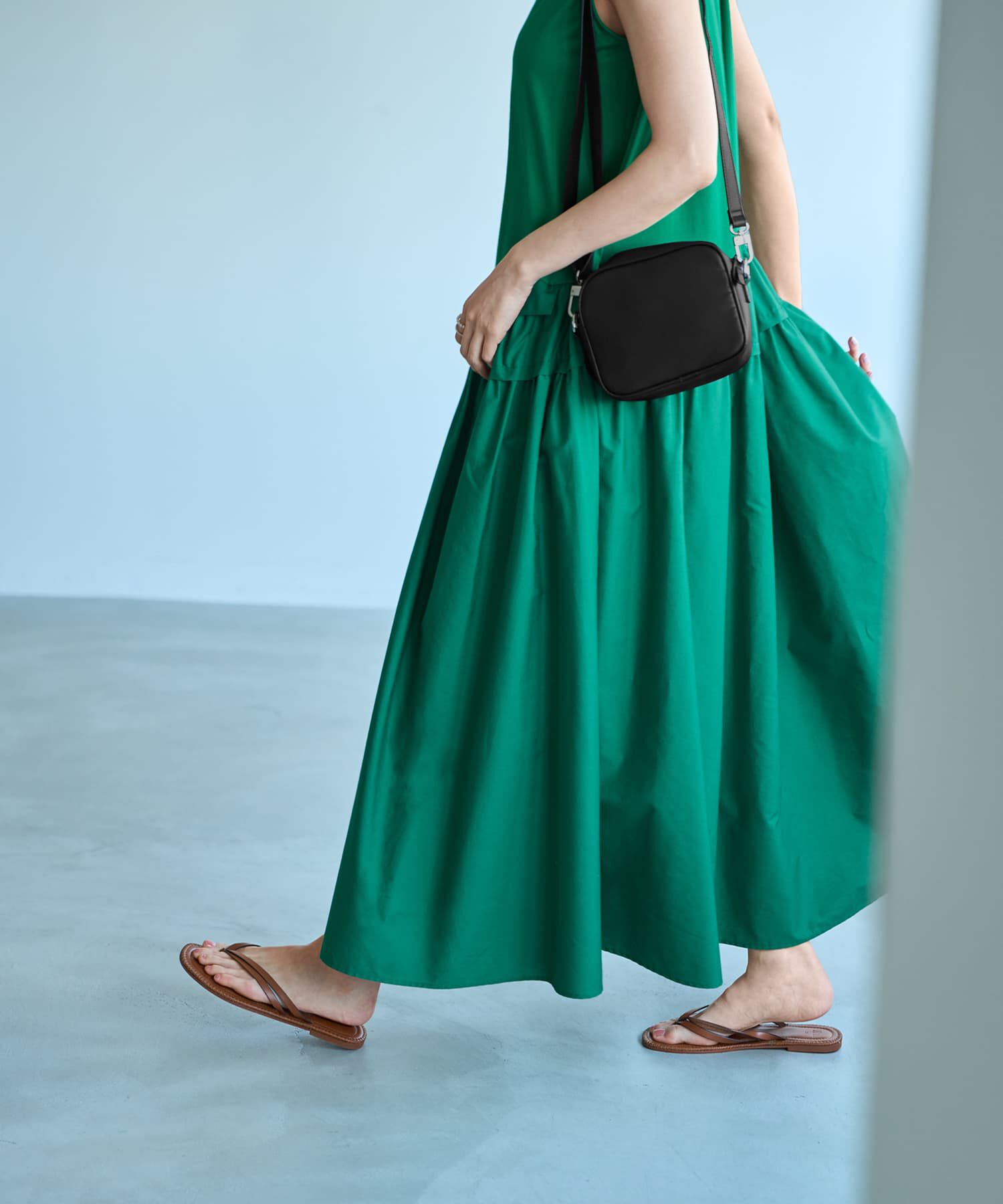 STYLE DELI「【Made in JAPAN】生地コンビボリュームスカートワンピース」|ワンピース|