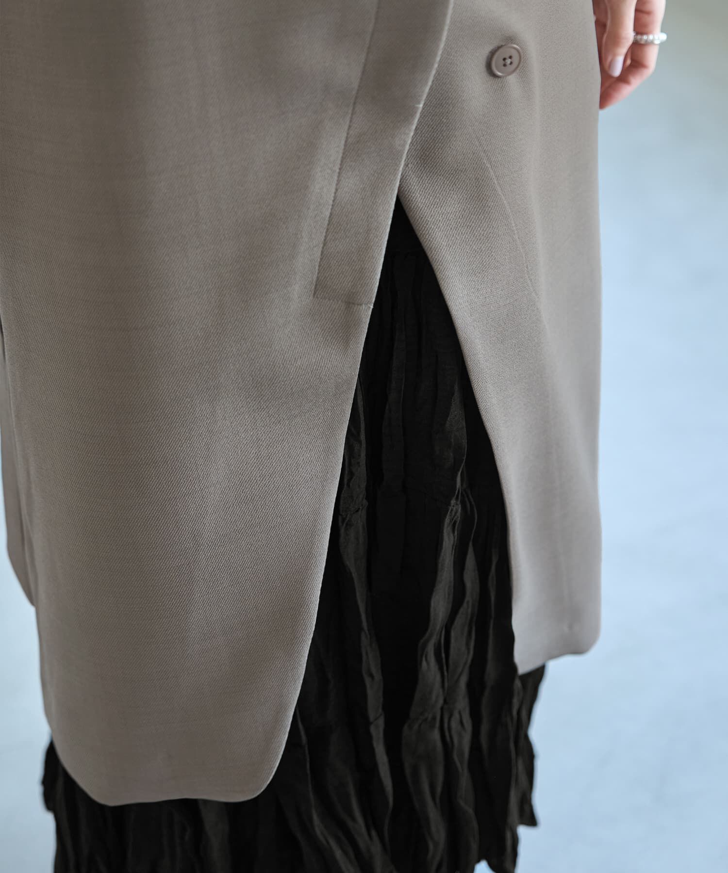 STYLE DELI「【LUXE】フロントカーブロングジレ」|ベスト・ジレ|