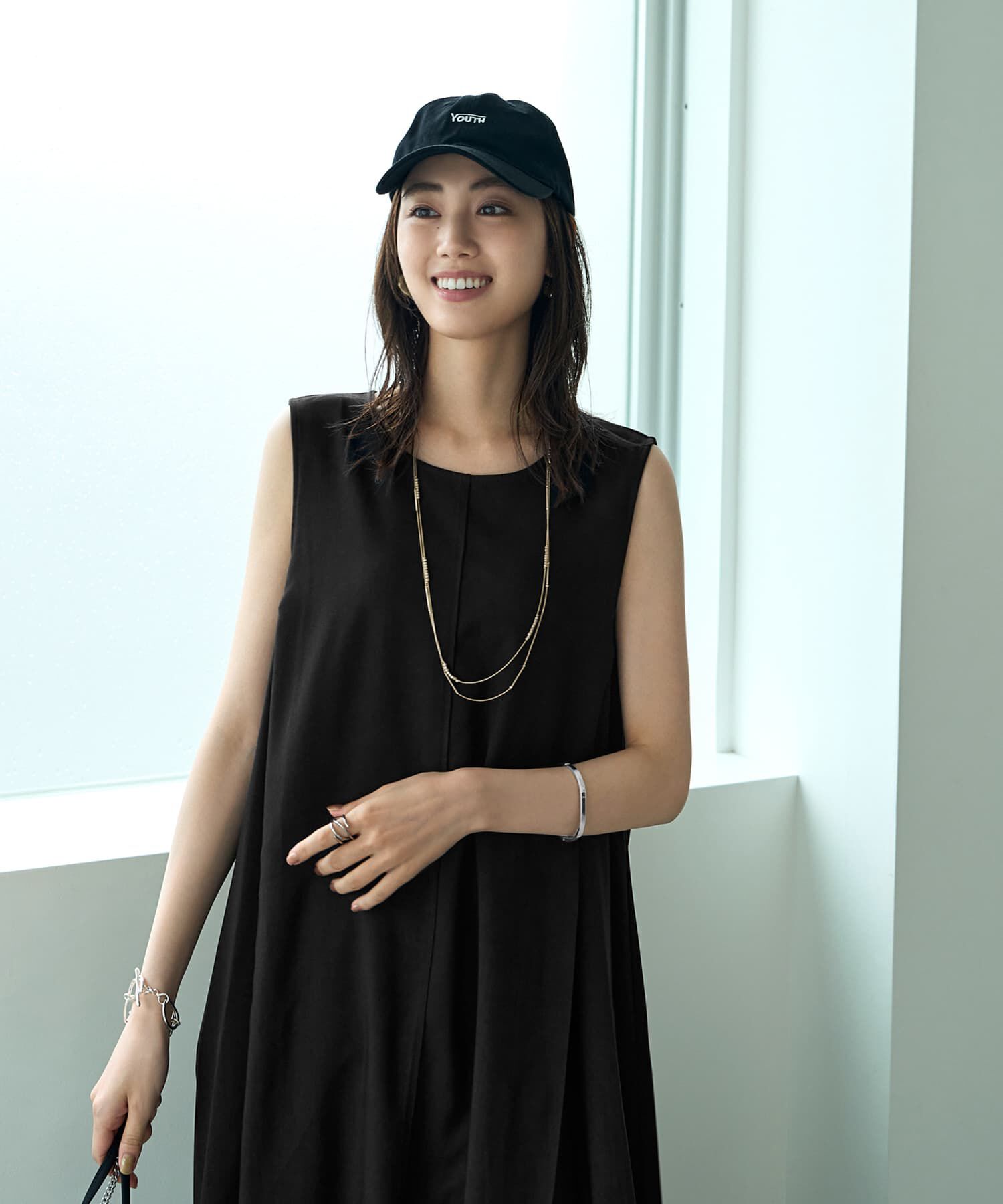 STYLE DELI「【Psize】マキシ丈タックフレアワンピース」|ワンピース|