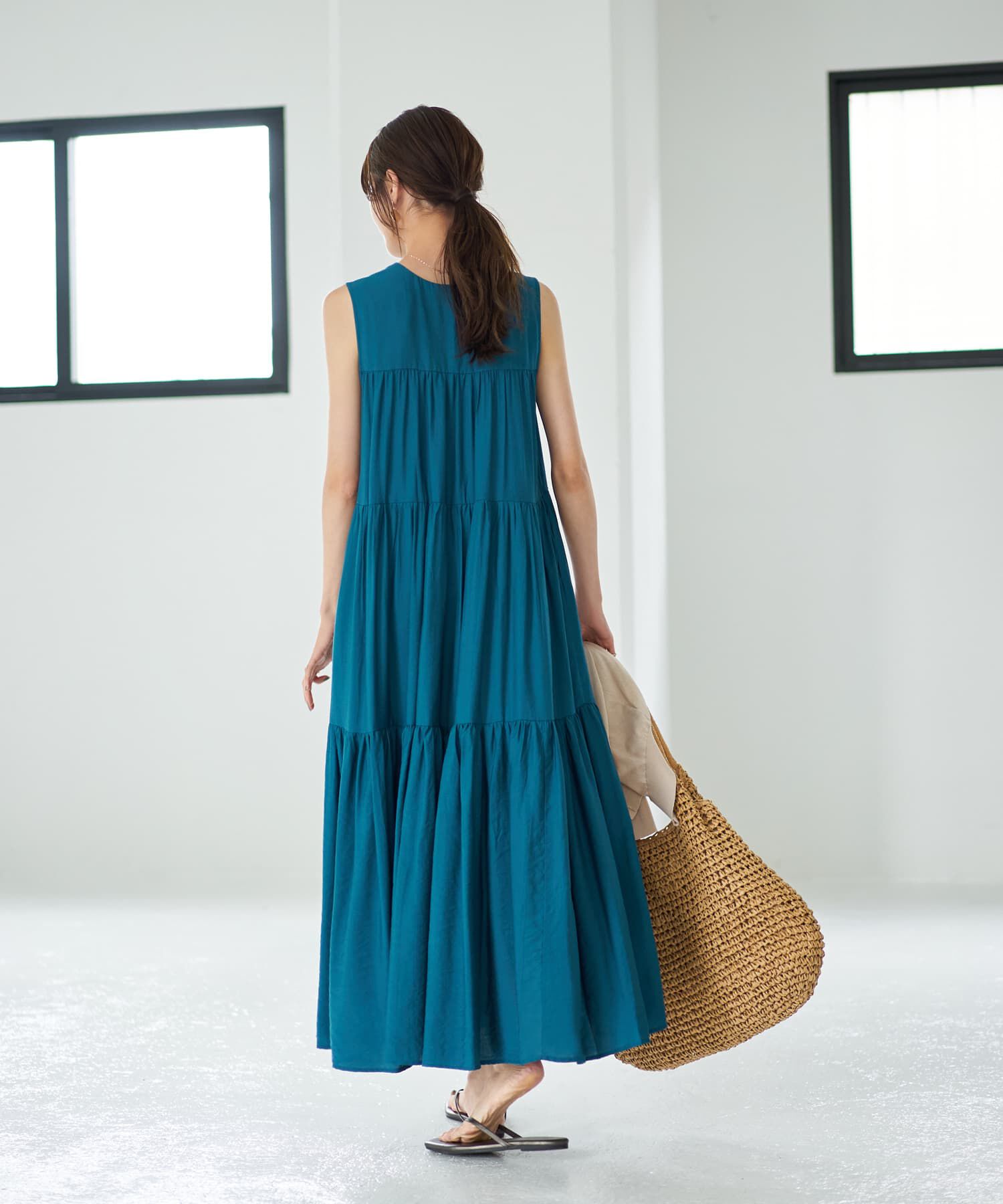 STYLE DELI「【LUXE】楊柳ティアードサマードレスB」|ワンピース|