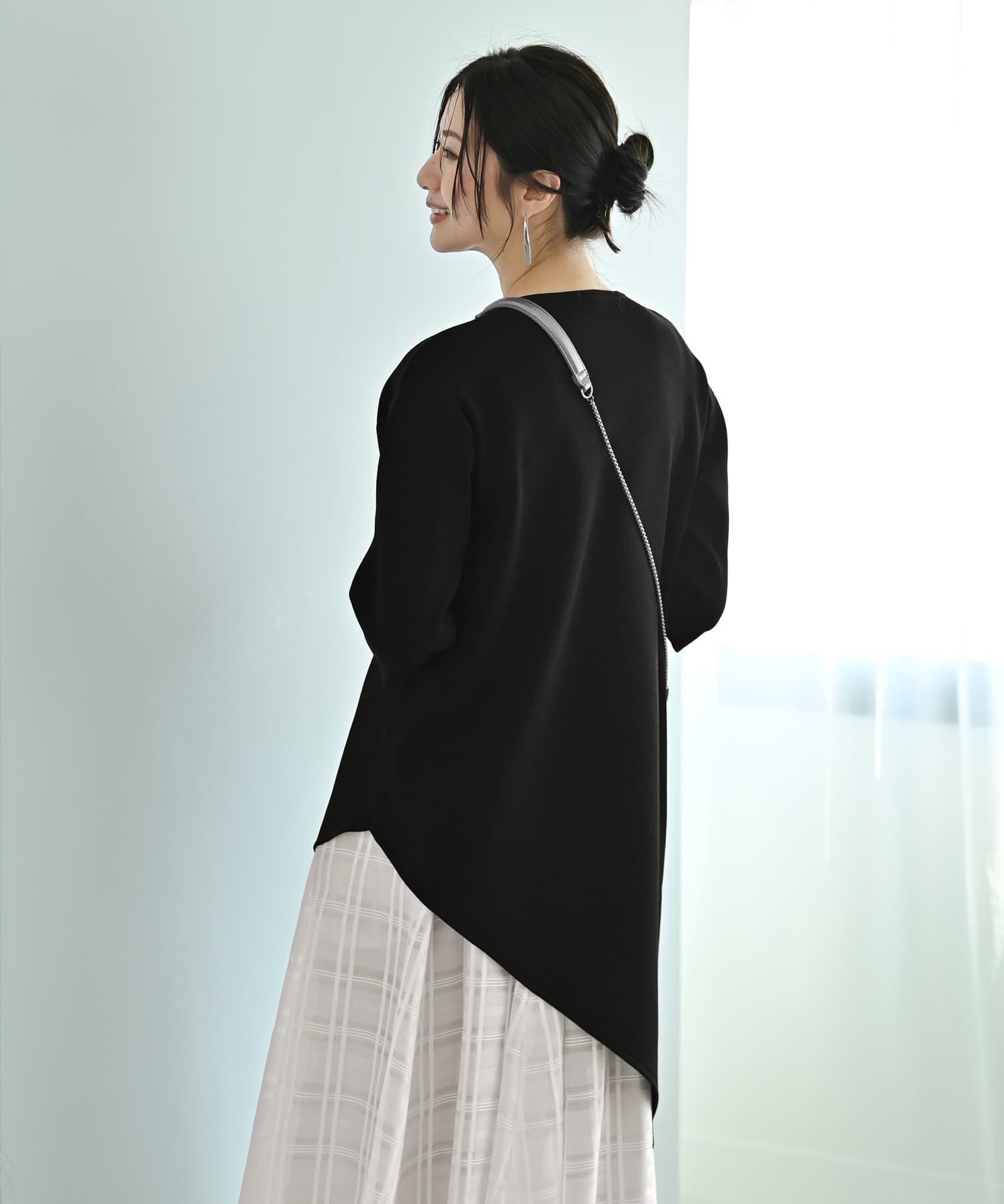 STYLE DELI「【Kana Oyama&times;BLK001】アシメトップス／DELI size」|Tシャツ・カットソー|