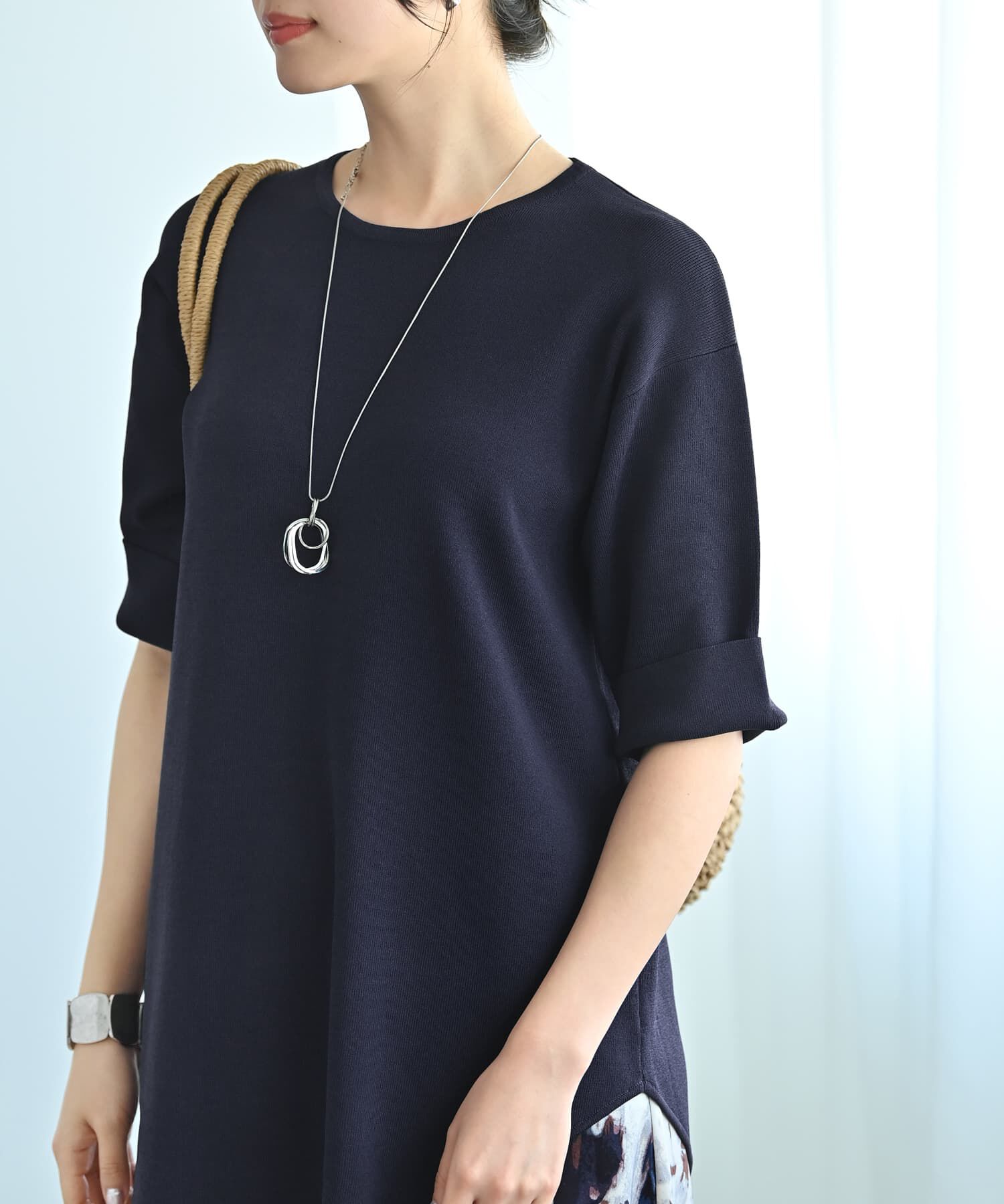 STYLE DELI「【Kana Oyama&times;BLK001】アシメトップス／DELI size」|Tシャツ・カットソー|