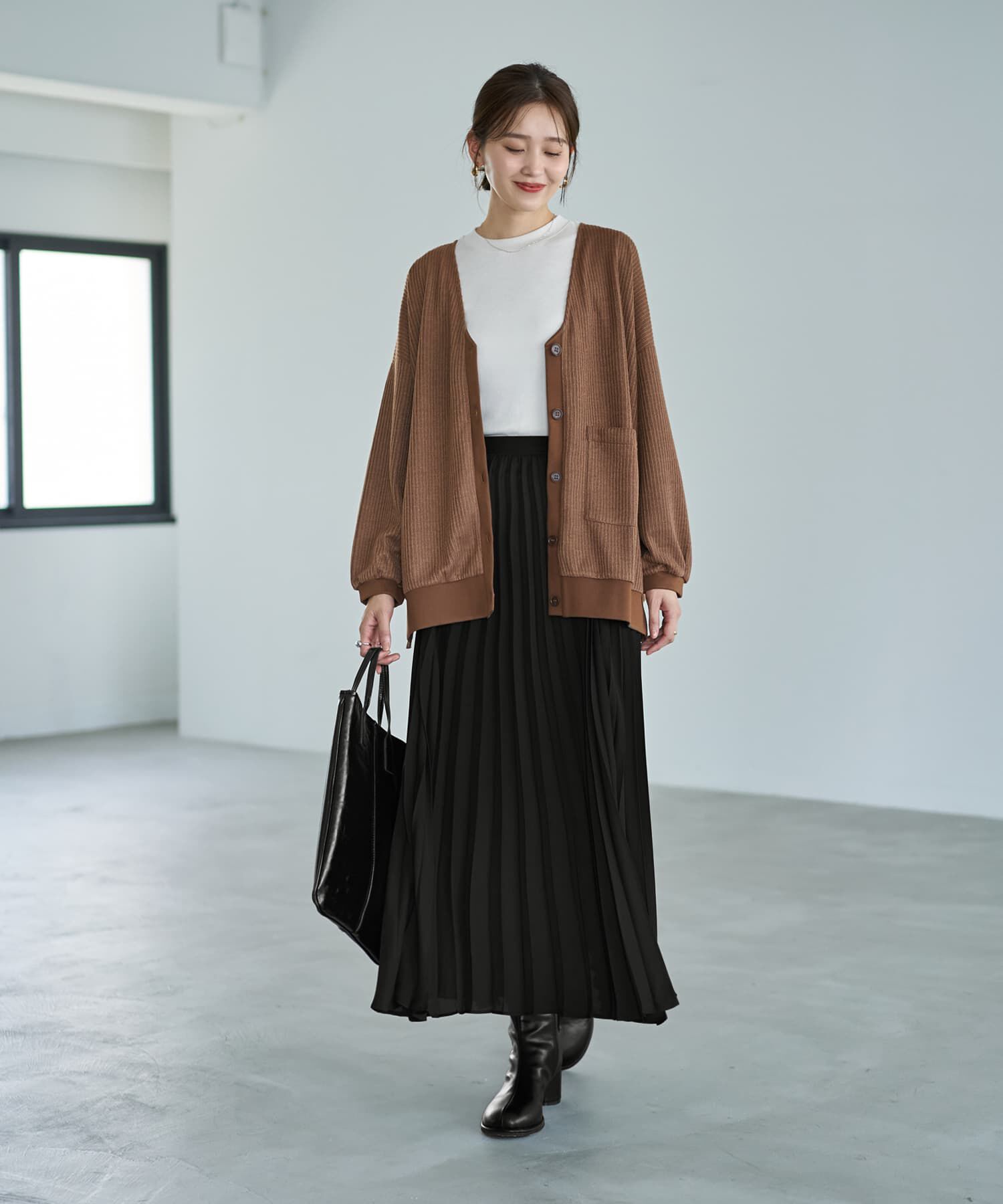 STYLE DELI「リラックスニットソーカーディガン」|カーディガン|