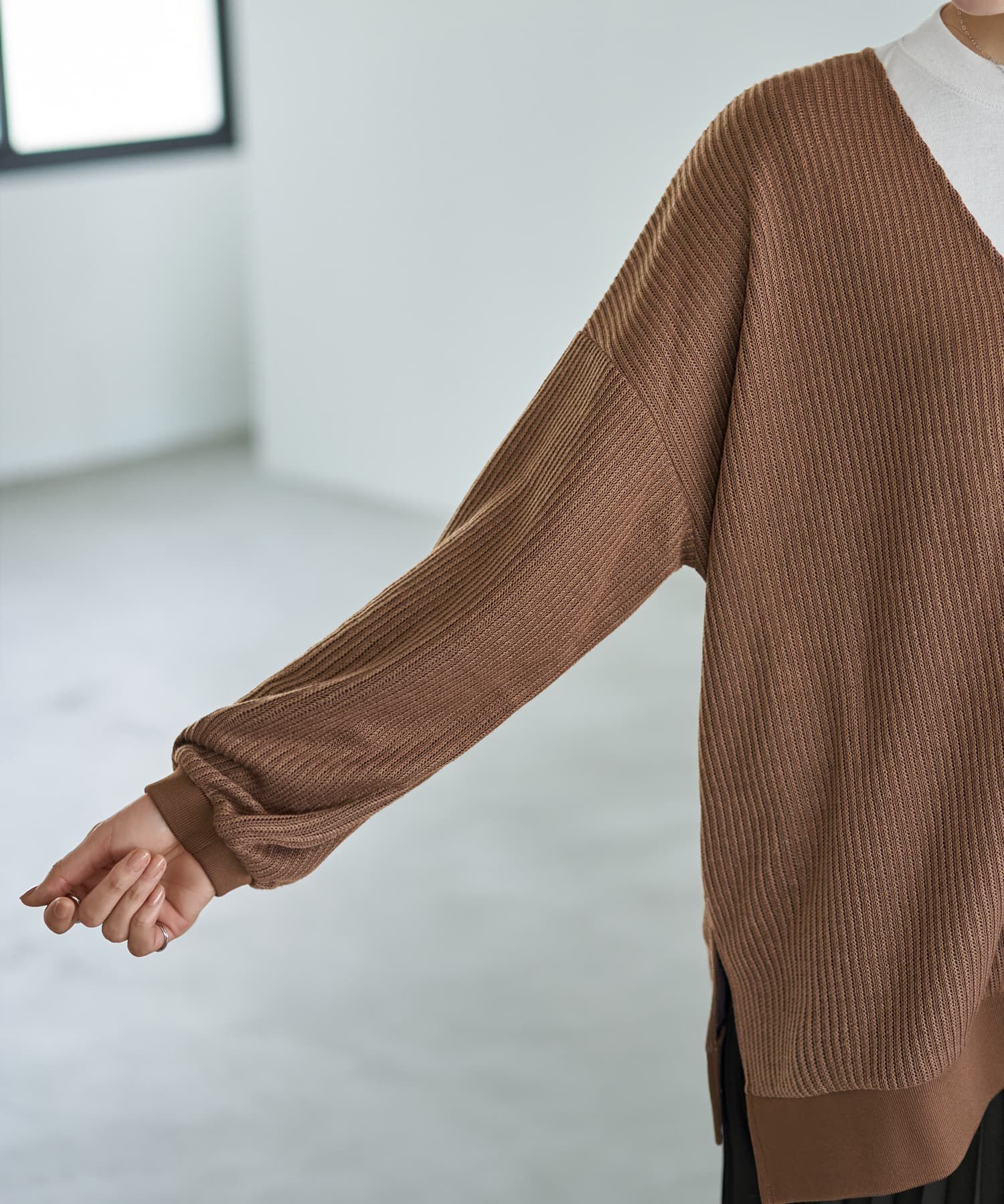 STYLE DELI「リラックスニットソーカーディガン」|カーディガン|