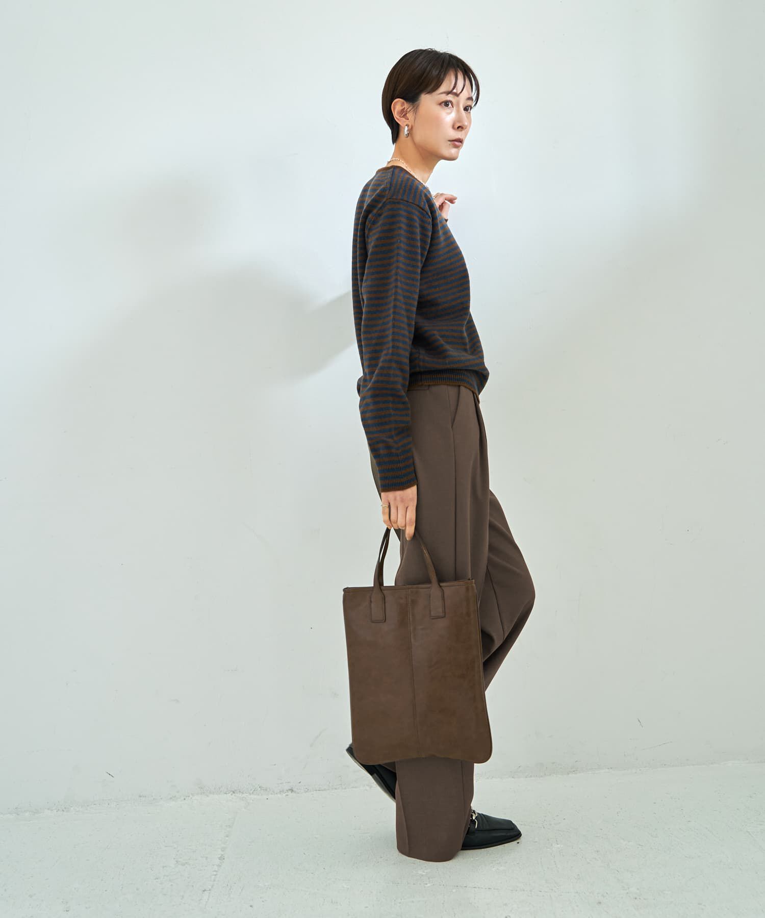 STYLE DELI「【LUXE】カラーボーダーウールニット」|ニット・セーター|