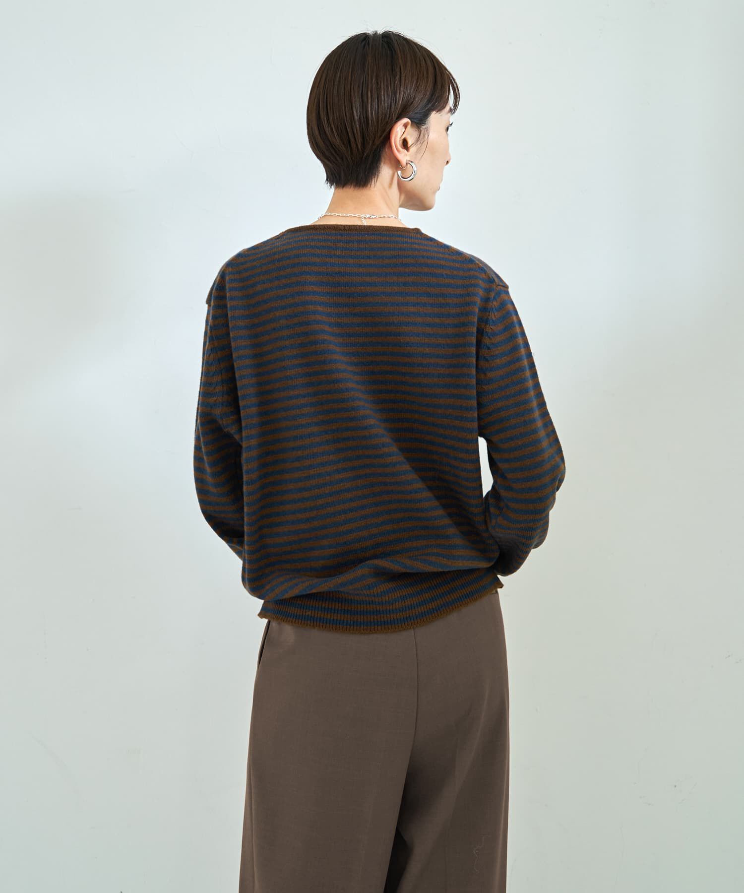 STYLE DELI「【LUXE】カラーボーダーウールニット」|ニット・セーター|