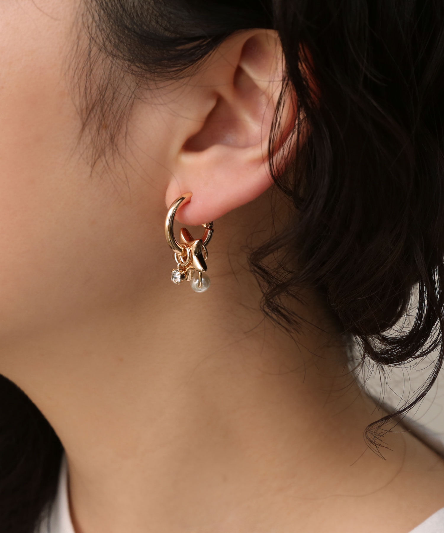 colleca la「カスタムスターパーツ フープイヤリング」|イヤリング|ゴールド