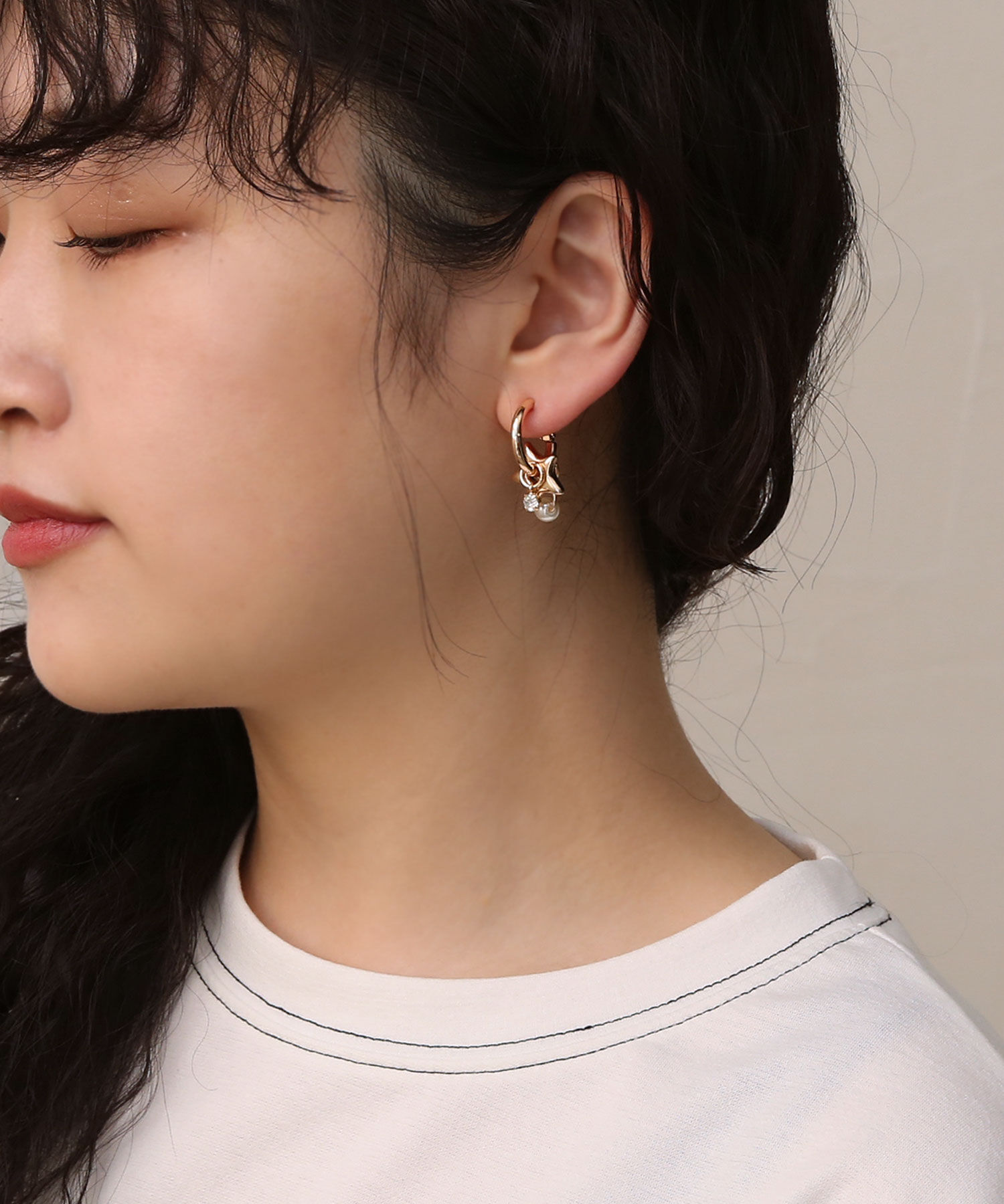 colleca la「カスタムスターパーツ フープイヤリング」|イヤリング|