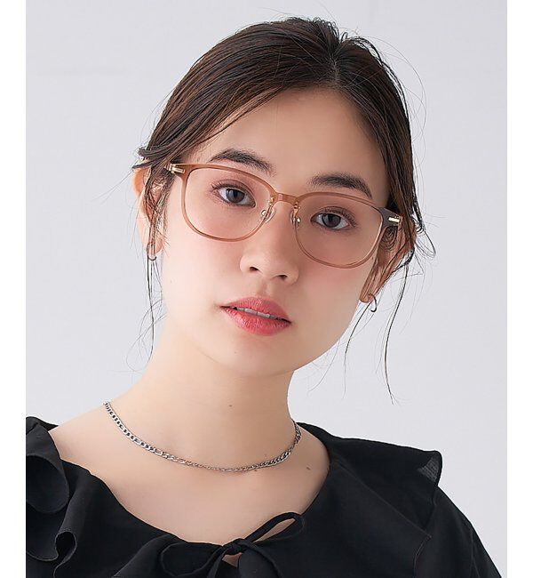  「ウェリントン型 メガネ│ズレ落ちにくい レザー調のラバーテンプルがオシャレなフレーム｜ レンズ交換券付」|メガネ|