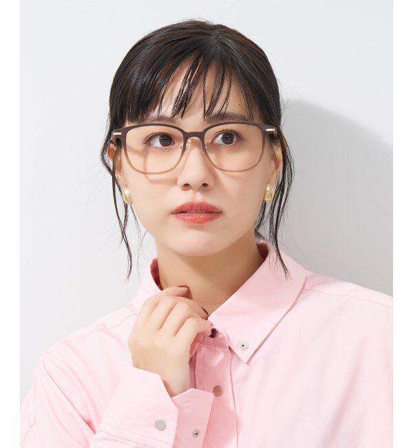  「ウェリントン型 メガネ│ズレ落ちにくい レザー調のラバーテンプルがオシャレなフレーム｜ レンズ交換券付」|メガネ|