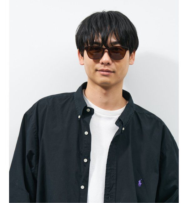  「ウェリントン型 サングラス | カラーレンズ 軽量 トレンド 紫外線対策 UVカット」|サングラス|薄ブラウン1