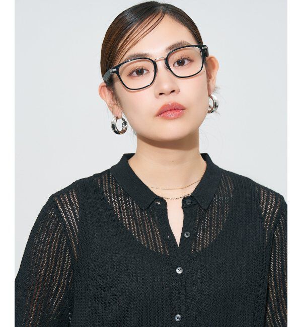  「ウェリントン型 メガネ | レザー調 ラバーテンプル ズレ落ち防止 メンズ ビジネス レンズ交換券付」|メガネ|