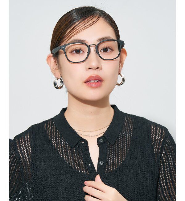  「ウェリントン型 メガネ | レザー調 ラバーテンプル ズレ落ち防止 メンズ ビジネス レンズ交換券付」|メガネ|