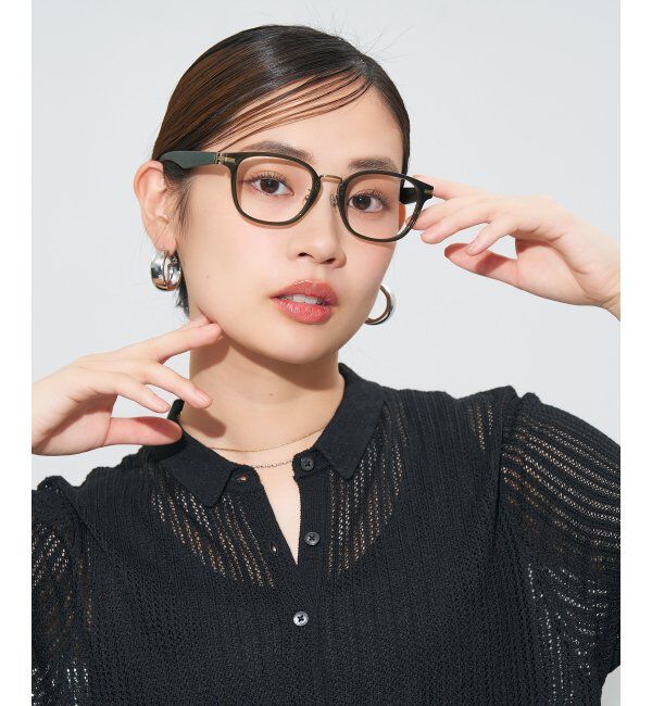  「ウェリントン型 メガネ | レザー調 ラバーテンプル ズレ落ち防止 メンズ ビジネス レンズ交換券付」|メガネ|