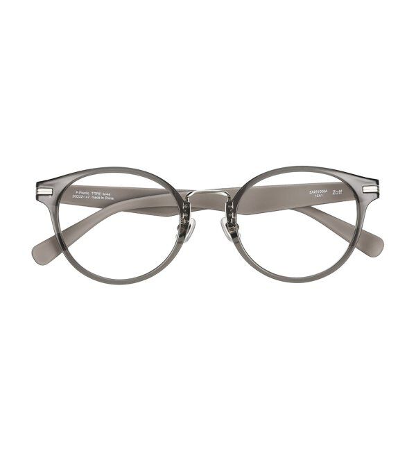  「ボストン型 メガネ | レザー調 ラバーテンプル 眼鏡 伊達メガネ 度付き CLASSIC レンズ交換券付」|メガネ|