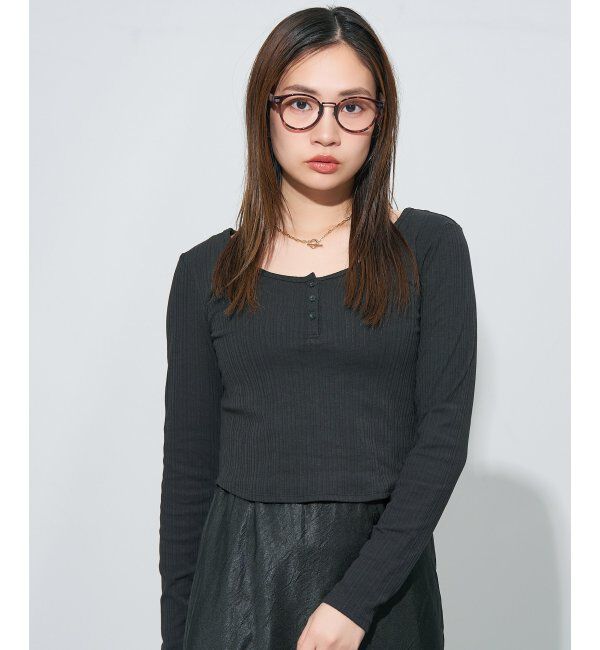  「ボストン型 メガネ | レザー調 ラバーテンプル 眼鏡 伊達メガネ 度付き CLASSIC レンズ交換券付」|メガネ|