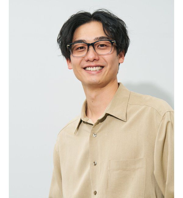  「ウェリントン型 メガネ | レザー調 ラバーテンプル 眼鏡 伊達メガネ 度付き CLASSIC レンズ交換券付」|メガネ|