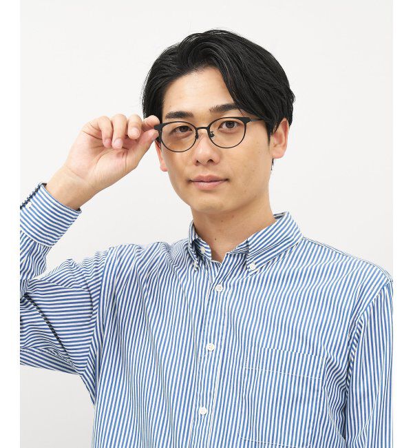  「ボストン型 跳ね上げ式メガネ | メガネの上から ズレ落ち防止 伊達メガネ ユニセックス レンズ交換券付」|メガネ|