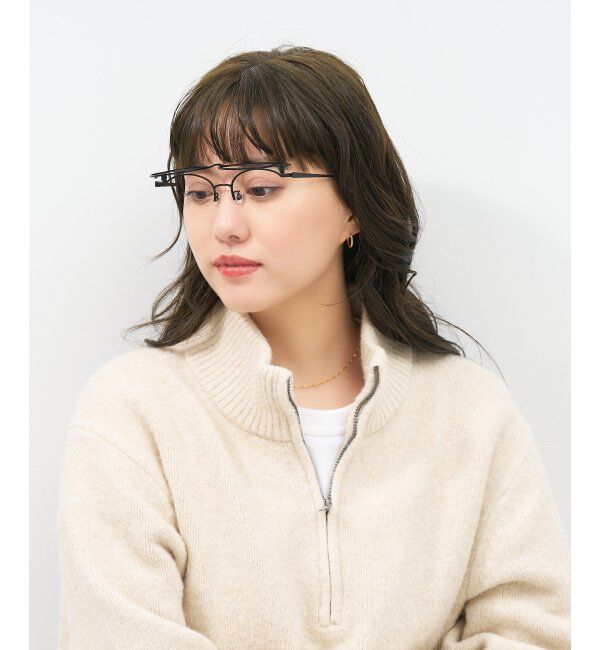  「ボストン型 跳ね上げ式メガネ | メガネの上から ズレ落ち防止 伊達メガネ ユニセックス レンズ交換券付」|メガネ|