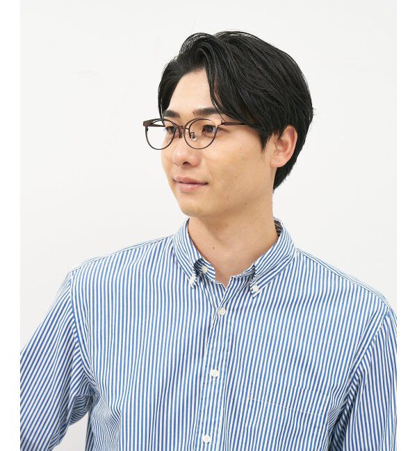  「ボストン型 跳ね上げ式メガネ | メガネの上から ズレ落ち防止 伊達メガネ ユニセックス レンズ交換券付」|メガネ|