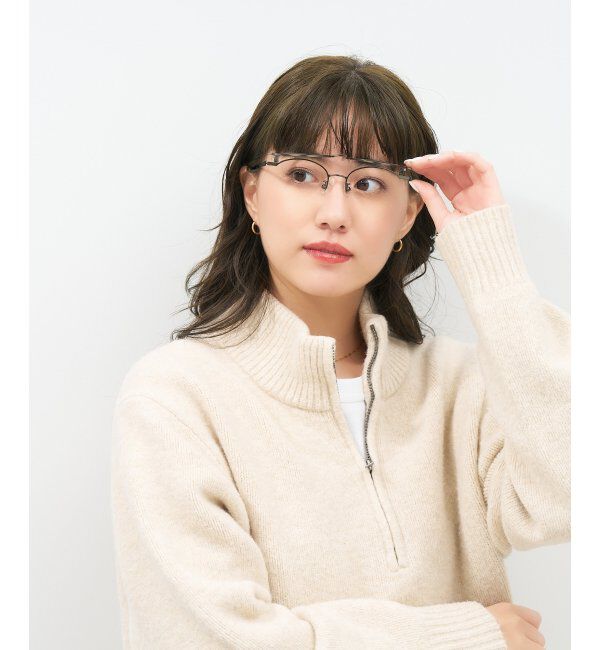  「ボストン型 跳ね上げ式メガネ | メガネの上から ズレ落ち防止 伊達メガネ ユニセックス レンズ交換券付」|メガネ|オリーブ1