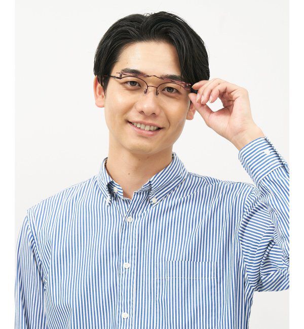  「ボストン型 跳ね上げ式メガネ | メガネの上から ズレ落ち防止 伊達メガネ ユニセックス レンズ交換券付」|メガネ|