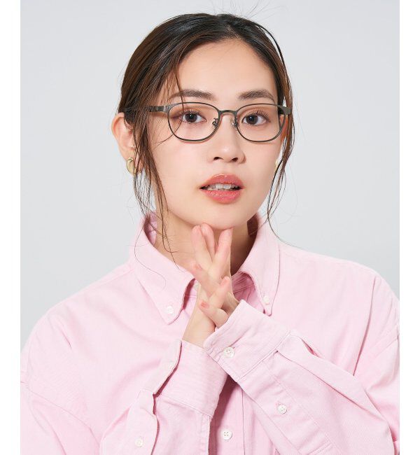  「ウェリントン型 メガネ | メタル 大人可愛い 伊達メガネ レディース レンズ交換券付」|メガネ|