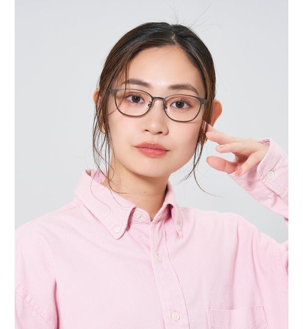  「ウェリントン型 メガネ | メタル 大人可愛い 伊達メガネ レディース レンズ交換券付」|メガネ|