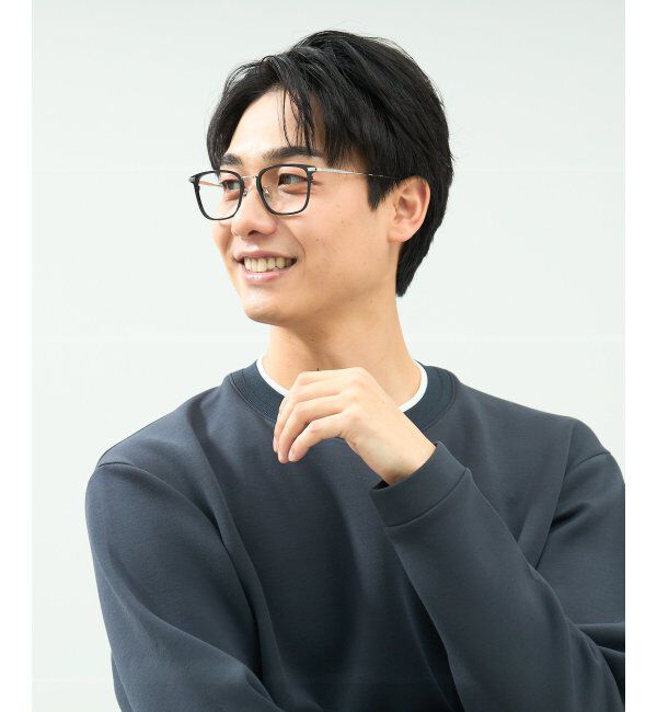  「ウェリントン型 メガネ | メタル｜伊達メガネ 度付きメガネ｜ユニセックス 黒｜CLASSIC  レンズ交換券付」|メガネ|