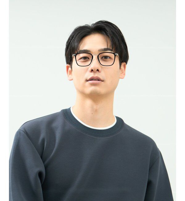  「ウェリントン型 メガネ | メタル｜伊達メガネ 度付きメガネ｜ユニセックス 黒｜CLASSIC  レンズ交換券付」|メガネ|